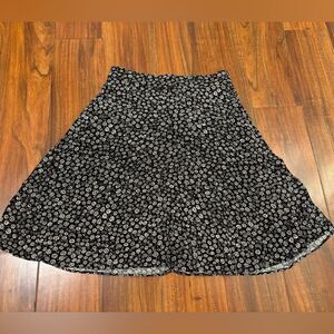 Madewell A-Line Mini Skirt Floral Black White Parisian Daisy NWT